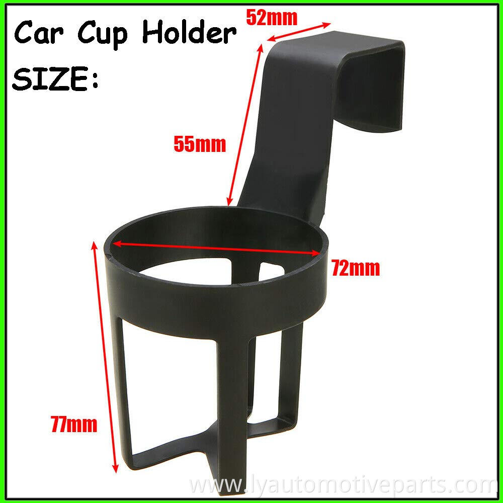 Black Auto Car Vehicle Cup Can Drink Bottle Holders Container Hook for Truck Interior Window Dash Mount